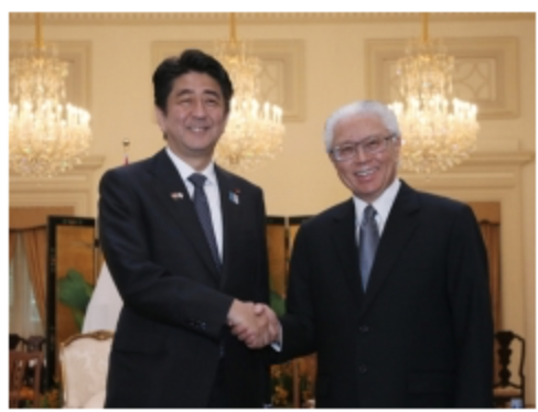 日本の首相とシンガポールの大統領